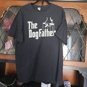 Fruit of the Loom Black DogFather T-Shirt